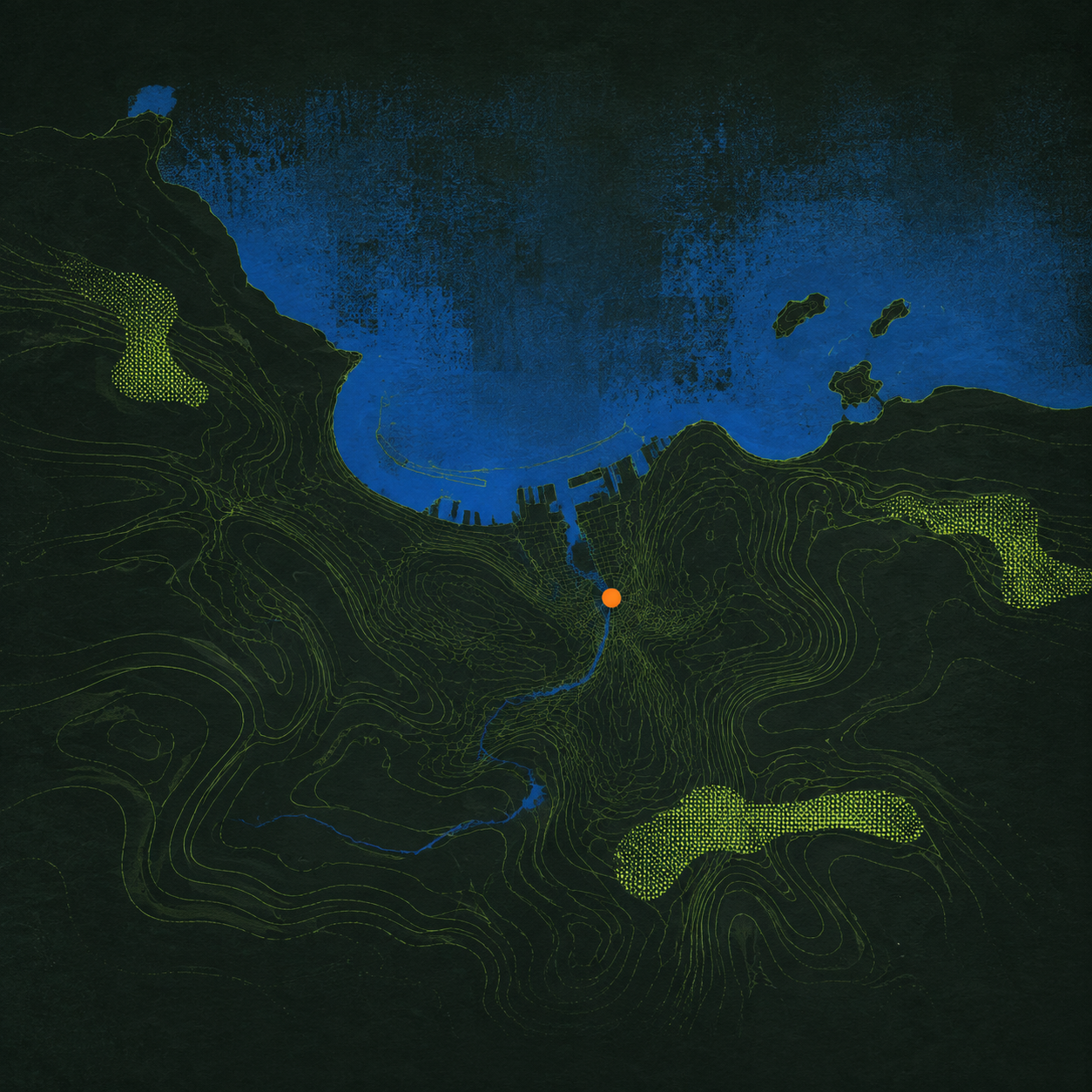 Ilustrasi topografi abstrak Semarang