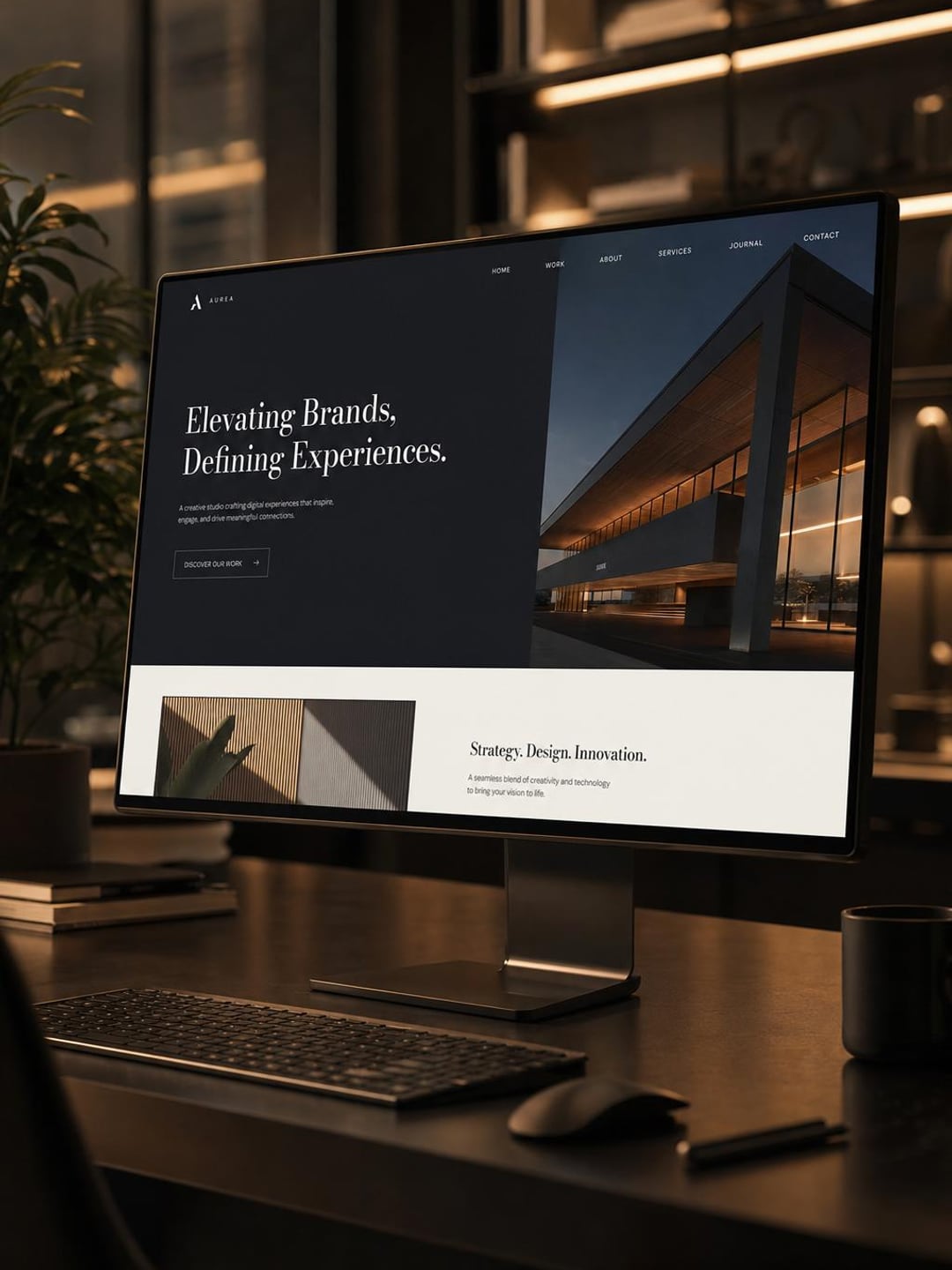 Jasa pembuatan website company profile Folkastudio — tampilan website perusahaan premium di layar