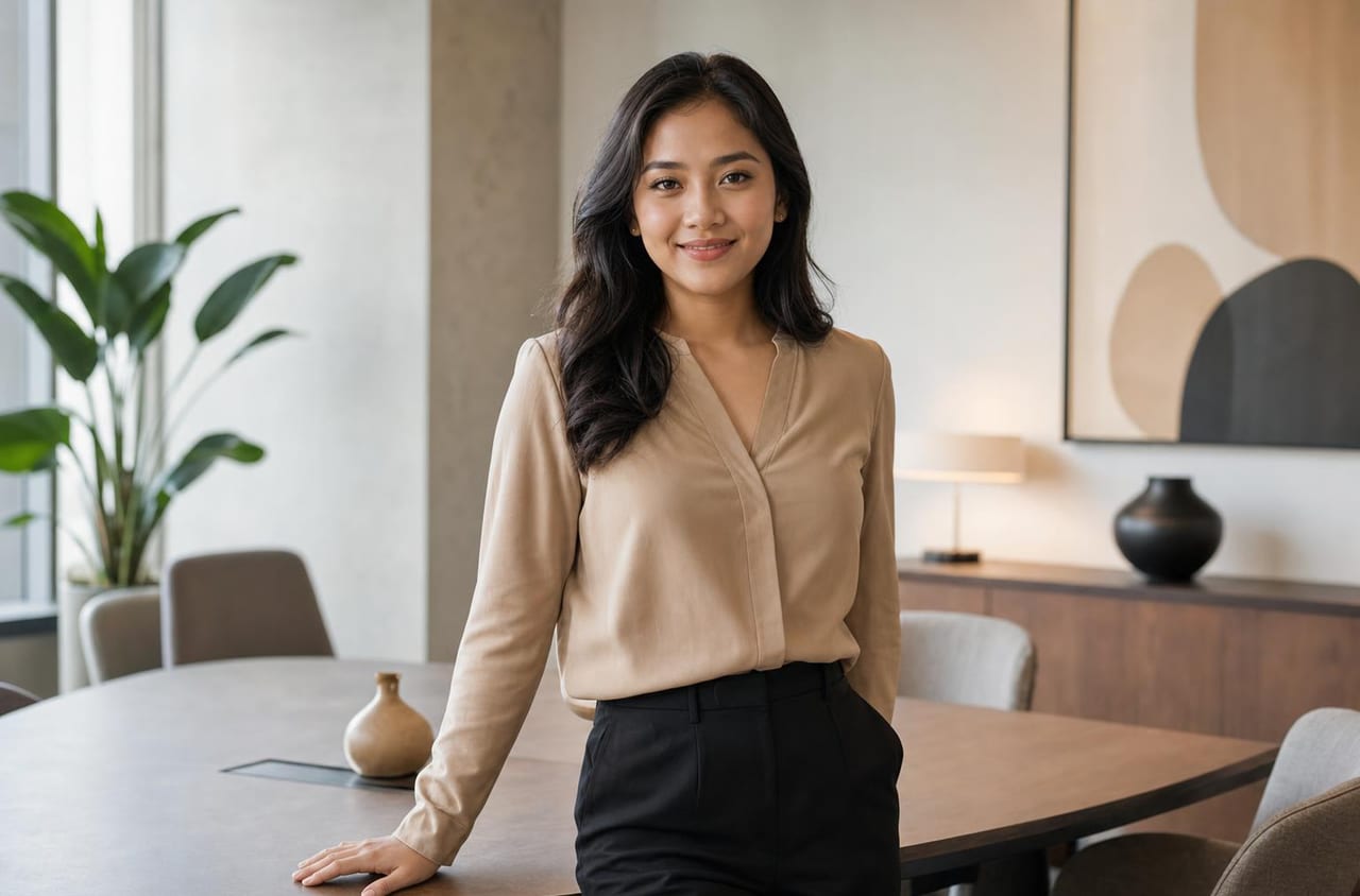 Tampilan website konsultan: halaman booking konsultasi dan profil tim