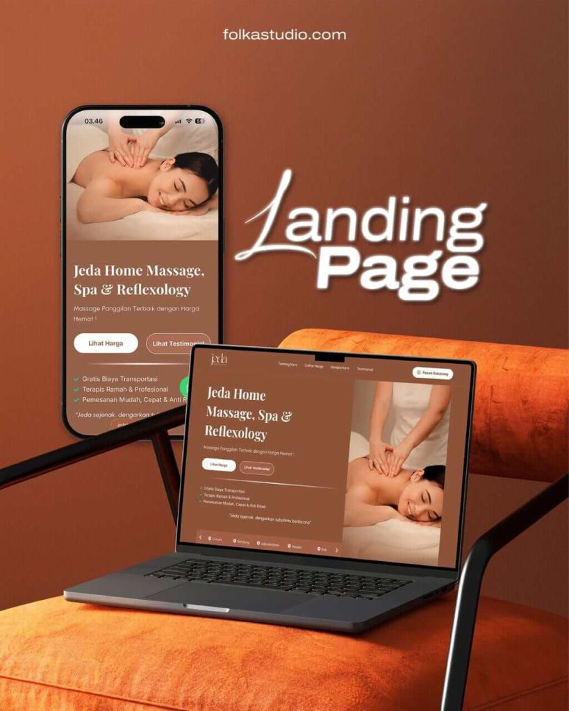 mockup laptop website jeda home massage