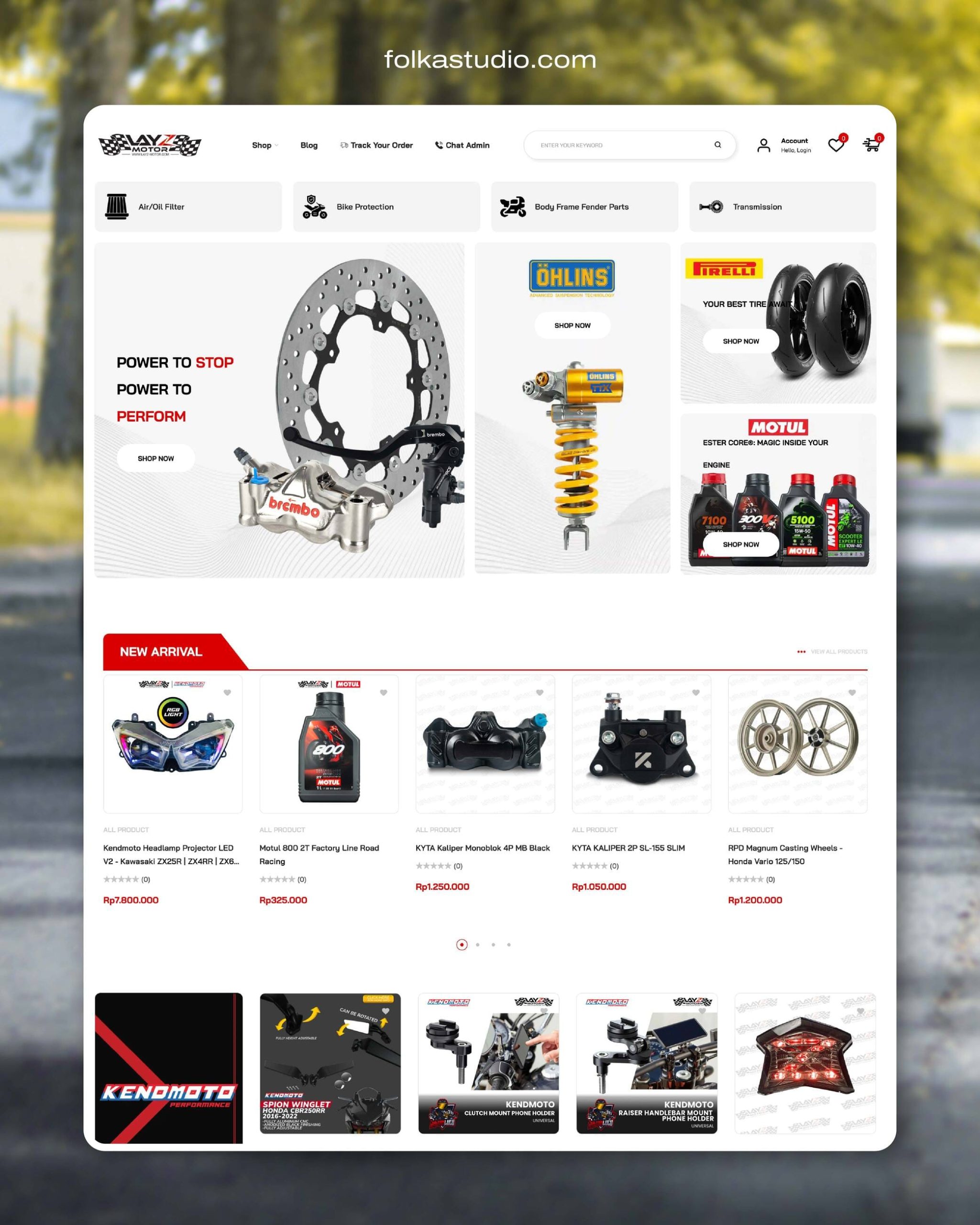 layz motor website design